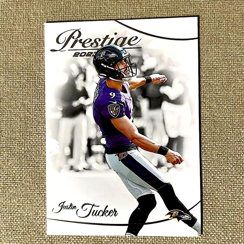 Justin Tucker 2023 Panini Prestige Baltimore Ravens NFL Football Sports  Card